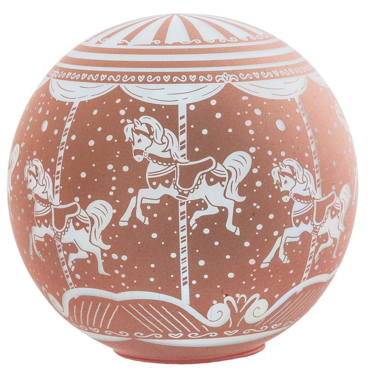 LAMPADA SFERA D. 18 GIREVOLE CON TELEC. DECORO GIOSTRA ROSA